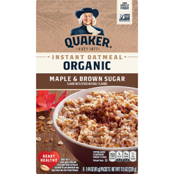 QUAKER® Instant Oatmeal Organic Maple & Brown Sugar