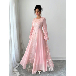 Elegant Pink Anarkali Dress
