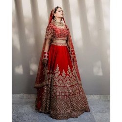 Royal Crimson Bridal Lehenga Set