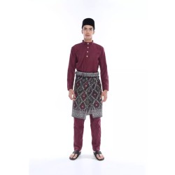 Baju Melayu Cekak Musang Maroon