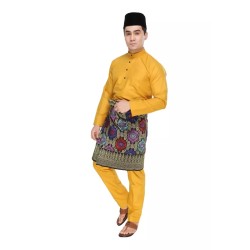 Baju Melayu Moden Mustard