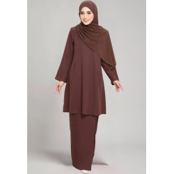 Baju Kurung Tradisional Dark Brown