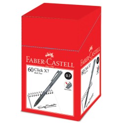 Ball Pen Click X7 Box of 60, Black 0.7