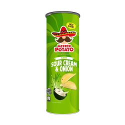 MISTER POTATO CRISPS SOUR CREAM & ONION 125G